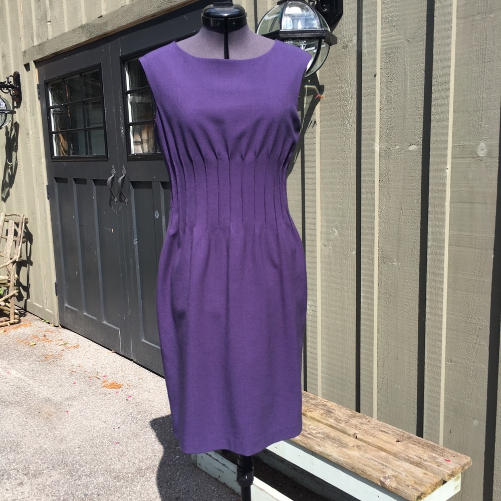 Calvin Klein Sleeveless Scoop Neck Dress Purple